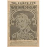 A VICTORIAN STEVENGRAPH OF THE DEATH OF NELSON, AN UNUSUAL ANTIMACASSAR PATTERN OF A PORTRAIT OF