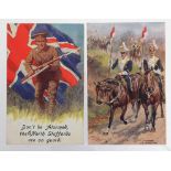 A COLLECTION OF POSTCARDS, C1902-15 all military subjects including Boer War, undivided back,