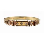 A DIAMOND GIPSY SET 15CT GOLD BRACELET,1903 maker EME, Birmingham hallmark, 12.8g ++Both upper and