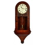 A ROSEWOOD WALL CLOCK JOHNSON DERBY, C1855-60 of domestic regulator type with high quality twin