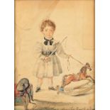 ENGLISH NAIVE ARTIST, EARLY 19TH CENTURY PORTRAIT OF THOMAS SHORTLAND AGED 2 YEARS AND 4 MONTHS