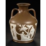 A DUDSON STONEWARE REPLICA OF THE PORTLAND VASE, C1880 21cm h ++In fine condition, no restoration