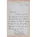 BRITISH POETS, PHILOSOPHERS, THEOLOGIANS AND STATESMEN. AN ALBUM OF AUTOGRAPH LETTERS AND SIGNED