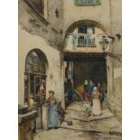 CHARLES EDOUARD DUBOIS (1847-1885) STREET SCENE signed, watercolour, 32 x 24cm ++In fine condition