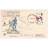 SOCCER. EUROPEAN CUP FINAL GREAT BRITIAN COMMEMORATIVE FIRST DAY COVER signed by Sir Matt Busby,