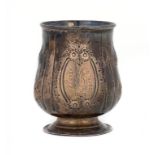 CRICKET INTEREST. A GEORGE V SILVER BALUSTER VASE PRESENTED TO GEOFFREY LAIRD JACKSON WHEN AT HARROW