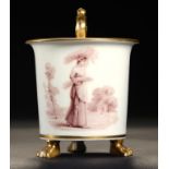 A RARE SWANSEA CABINET CUP DECORATED BY THOMAS BAXTER, 1816-19 finely painted to the front in