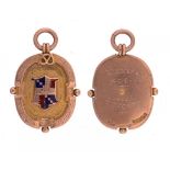 SOCCER. BIRMINGHAM DISTRICT AND COUNTY FOOTBALL ASSOCIATION 9CT GOLD AND ENAMEL MEDAL, 1894-5 the