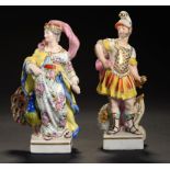 TWO DERBY FIGURES OF MARS AND JUNO, C1790 16 and 17cm h, incised No 114 or No 119, one also with