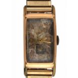AN ART DECO LONGINES GOLD PLATED GENTLEMAN'S WRISTWATCH No 5431388, with calibre 25.17 movement, 1.9