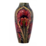 A MOORCROFT CORNFLOWER VASE, DATED 1915 32cm h, impressed marks, green painted signature and date XI