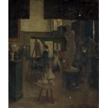 C.A. SPALDING - IN THE ARTIST'S STUDIO, SIGNED, OIL ON CANVAS, 59.5CM X 49.5CM BSK (EXAMINED SOUTH