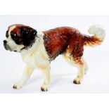 A GOEBEL EARTHENWARE MODEL OF ST BERNARD DOG, 29CM H