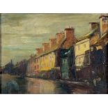 P. SHERWIN - OLD GALWAY, OIL ON BOARD, SIGNED, 37.5CM X 50CM