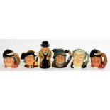 SIX ROYAL DOULTON TOBY AND CHARACTER JUGS