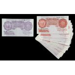 BANK OF ENGLAND BANK NOTES TEN SHILLINGS, MAUVE, PEPPIATT AND RED-BROWN BEALE AND OBRIEN, VF AND