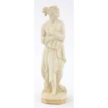 A PAINTED PLASTER STATUETTE OF VENUS, 81CM H