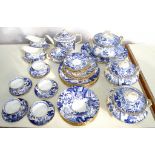 A ROYAL CROWN DERBY BLUE AND WHITE MIKADO PATTERN DINNER SERVICE
