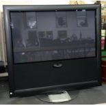A BANG & OLUFSEN BEOVISON 9 50" TELEVISION WITH REMOTE CONTROL AND MANUAL