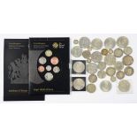 MISCELLANEOUS UNITED KINGDOM SILVER AND CUPRO NICKEL COINS, VICTORIAN AND LATER