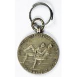 THE ROYAL LIFE SAVING SOCIETY AWARD OF MERIT, SILVER, ENGRAVED L H CHURCHER 1920, HALLMARKED