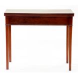 A MAHOGANY FOLDING TEA TABLE, 88CM