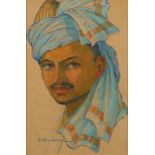 •†DOROTHY NEWSOME-GLENN (FL 1930-60S) THE DRUMMER; TWO STUDIES OF INDIAN MEN all signed, the first