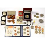 UNITED KINGDOM PROOF SILVER CROWN 2009 CASED AND MISCELLANEOUS OTHER COINS