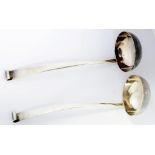 A PAIR OF EPNS SAUCE LADLES BY HUKIN & HEATH, LATE 19TH C