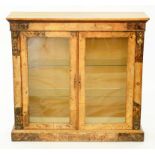 A VICTORIAN INLAID WALNUT PIER CABINET, 106CM X 98CM X 31CM