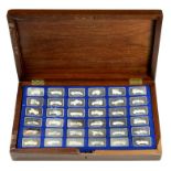 THE LORD MONTAGU COLLECTION. A SET OF THIRTY-SIX SILVER GREAT CAR INGOTS 5.2cm w, by John Pinches (