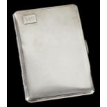 A GEORGE VI SILVER CIGARETTE CASE 12.5cm w, by Smith & Bartlam, Birmingham 1942, 6ozs ++Good