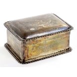 AN EDWARD VII GADROONED OBLONG SILVER BOX 8.5cm w, by Mappin Brothers, Chester 1901, several