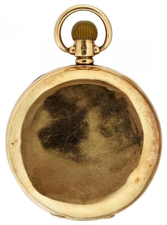 A 9CT GOLD KEYLESS LEVER WATCH, THE AMERICAN WALTHAM WATCH CO with enamel dial, 4.9cm diam, case - Image 2 of 2