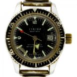 A CIMIER STAINLESS STEEL WRISTWATCH, SEATIMER 3cm diam ++In well used second hand condition and