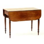 A GEORGE IV MAHOGANY PEMBROKE TABLE, 96CM W