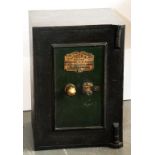 IRON SAFE BY C. PRICE & CO OF WOLVERHAMPTON, WITH KEY, 61CM X 43CM X 41CM