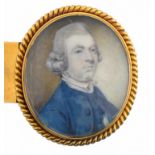 PORTRAIT MINIATURE. ENGLISH SCHOOL, C1780 A GENTLEMAN of either the Humphreys or Pryce of Gunley