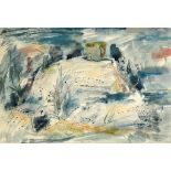 †KENNETH LINDLEY, ARE (1928-1986) KILPECK CASTLE HEREFORDSHIRE signed, dated 8/78 and inscribed,