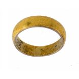 A POST MEDIEVAL SILVER GILT POSY RING, 17/18TH C inscribed Your Love + mi Life +, 4.5g, size O ½ ++