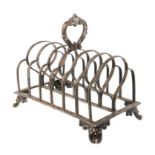 A VICTORIAN SILVER SEVEN HOOP TOAST RACK 16cm w, by John Edward Terrey, London 1842, 9ozs ++Small