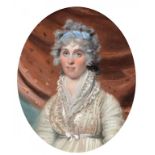 JOHN RAPHAEL SMITH (1752-1812) PORTRAIT OF MISS LOUISA GRESLEY pastel, oval, 25 x 21.5cm, giltwood