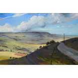 †EDWARD LOXTON KNIGHT, RBA (1905-1993) DOWNLAND ROAD signed, gouache, 48.5 x 73cm ++In fine