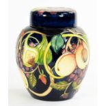 A MOORCROFT GINGER JAR AND COVER, 20CM H, IMPRESSED AND PAINTED MARKS