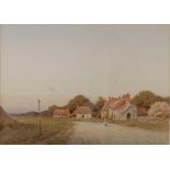 R. MIRYLEES - LANDSCAPE, SIGNED, WATERCOLOUR, 24CM X 33CM AND A WATERCOLOUR BY J. REGINALD GOODWIN -