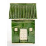 A CHINESE GREEN GLAZED EARTHENWARE MODEL OF A HOUSE, 39CM H