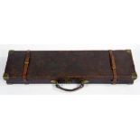 A VICTORIAN LEATHER COVERED WOOD SHOTGUN CASE, by John Blanch & Son, 22 Gracechurch Street,