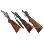 THREE SHOTGUN STOCK AND ACTIONS, LATE 19TH C