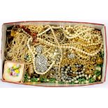 MISCELLANEOUS VINTAGE COSTUME JEWELLERY, ETC