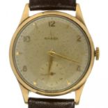 AN OMEGA 9CT GOLD GENTLEMAN'S WRISTWATCH, BIRMINGHAM 1953